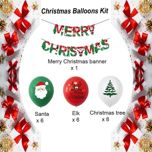 *20 stk. lateksballonger til julepynt, juleba*
