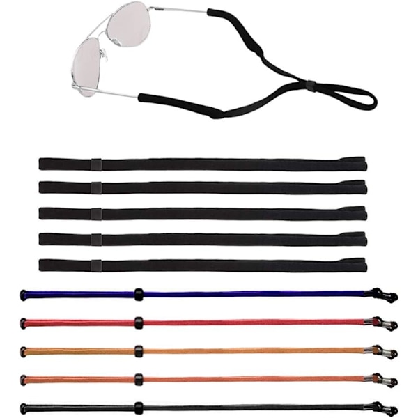 10 stycken Unisex Justerbara Glasögonhållare, Solglasögonhållare