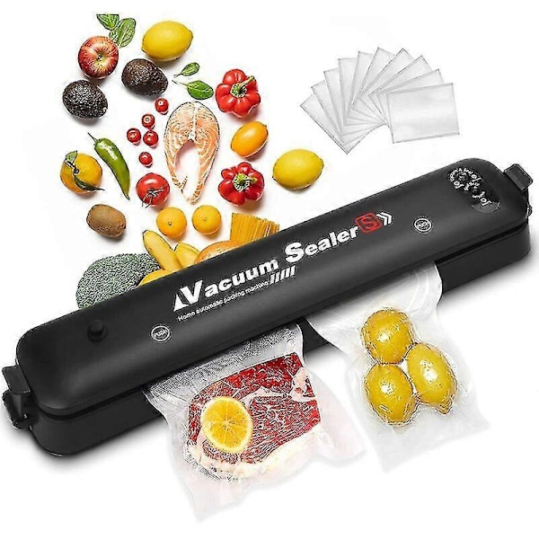 Mat Vakuumforsegler Maskin, Sous Vide Apparat, Vakuum Pakkemaskin For Matkonservering, Med Tørr Og Våt Modus, 10 Vakuumposer Inkludert For Mat