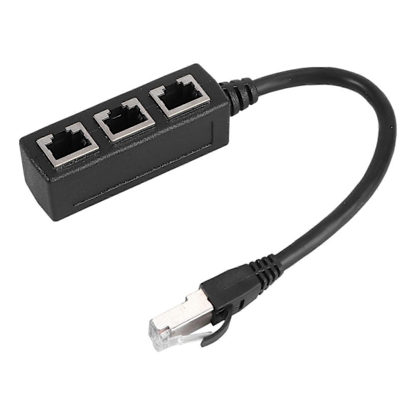 RJ45 Ethernet -kaapelisovitinjakaja 1 uros - 3 naarasportti LAN-verkkopistoke 3 in 1 -sovitin Verkkotarvikkeet Jakaja (musta, satunnainen liitäntätyyli)