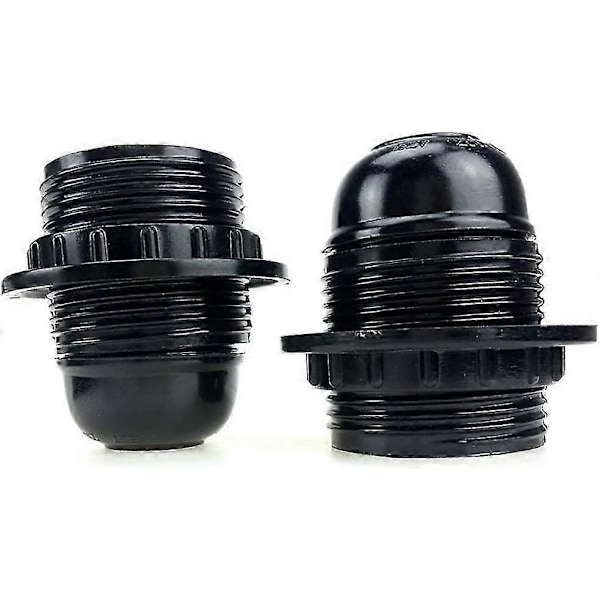 Svart E27 Skruv, E27 Lamphållare, 4st E27 Sockel, E27 Sockel Glödlampa, Solid Lampa, Svart Adapter Sockel