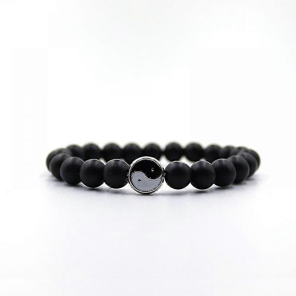 Armbånd - Fine smykker Mat Sort Legering Armbånd med Tai Chi Symbol
