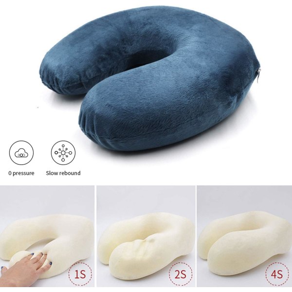 Sapphire Blue-Travel Pillow, Airplane Headrest Travel Pillow, Me