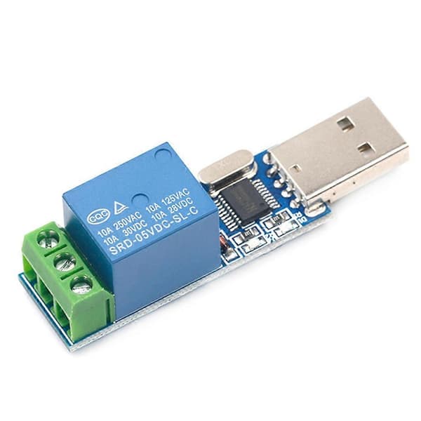 Lett USB Relémodul Lcus1 USB Relémodul med Strøm LED-indikator