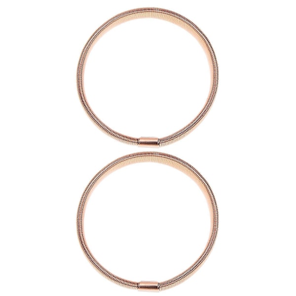 2 stk. Elastisk Armbånd Rosaguld Armring Fjederarmbånd Smykker til Mænd