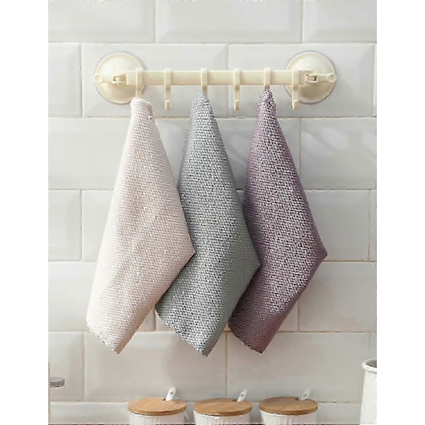 Mikrokuituiset siivousliinat 10 kalanruotokuviolla, 25x25 cm, ympäristöystävällinen uudelleenkäytettävä pyyhe keittiön lasille auton ikkunoille (satunnainen väri)