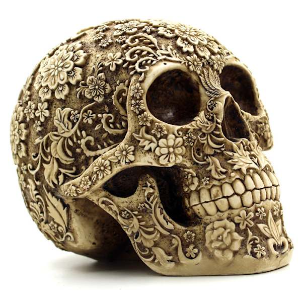 Kukkaskallo Pääkallo Resin Dipper Halloween Pelottava Rekvisiitta Ulkomainen Tr
