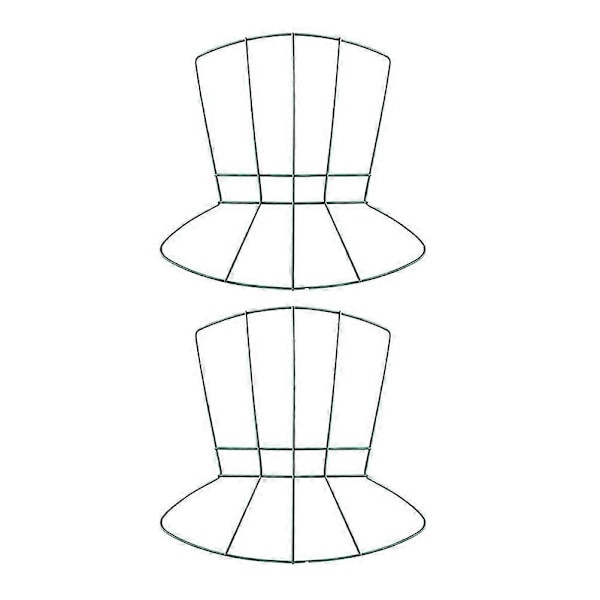 2 stk. Metall Krans Ramme DIY Hatt Formet Wire Krans Ramme Håndverk Garland Ramme