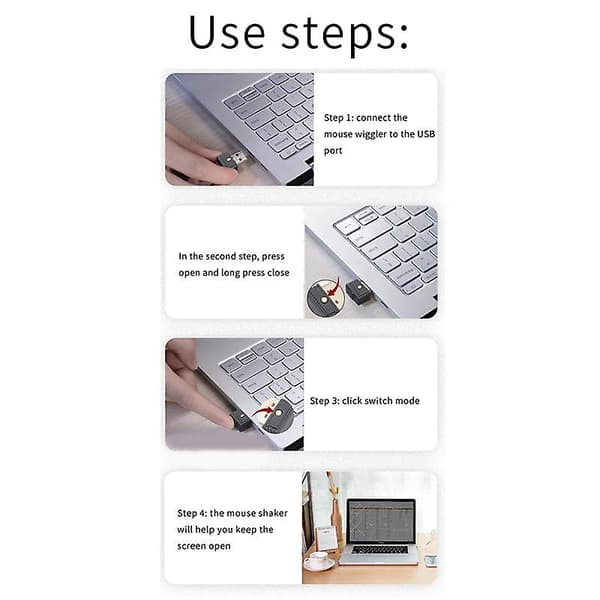 USB Muse Jiggler, Automatisk Computermuse Bevæger Jiggler, Holder Computer Vågen, Musebevægelse