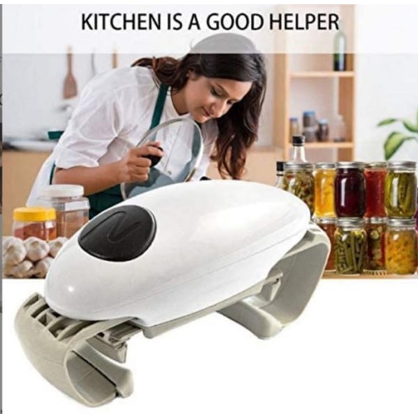 Automatisk burköppnare, enhands-köksverktyg för att öppna burkar