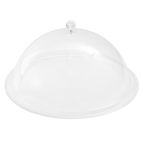 1 st Akryl Rund Matkupa Hållbar Mattält Matisolering Dammtätt Lock för Hem Bröd Dessert Fat Transparent (8-tum 21cm Slumpmässig Stil Bär H