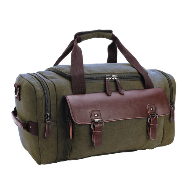 #Udvidbar Canvas Duffel Taske Rejse Overnight Holdall Weekend Taske#