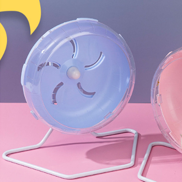 Blå Hamster Löphjul med Stativ, Löpspinner för Gerbil