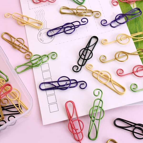 100 Stykker Kontorpapirclips Metalpapirclips Farverige Papirclips