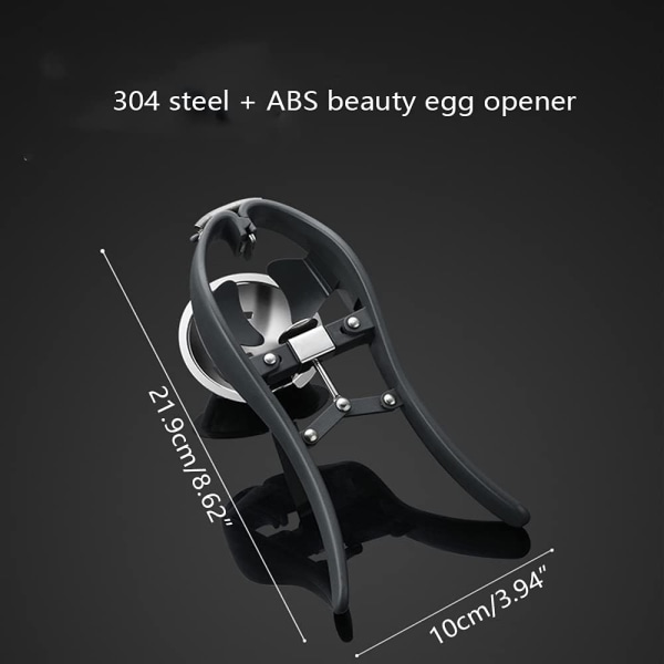 /#/Rustfritt Stål Egg Cracker, Automatisk Egg Cracking Verktøy, Rustfritt Stål Egg Cutter, Egg Separator, Kreative Kjøkkenverktøy (Svart)/#/