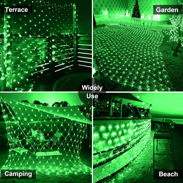 *Solcelle Net Lights, 3m x 2m Net Solcelle String Lights, Vanntett Sol*