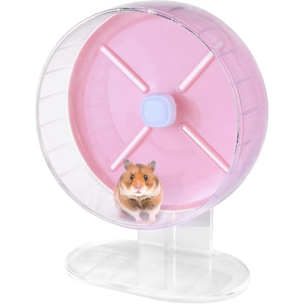 20 cm Hamsterhjul, Super Stille Hamsterhjul med Justerbart Stativ for Hamstere, Gerbil, Dverghamstere, Chipmunks, Gullhamstere og Andre