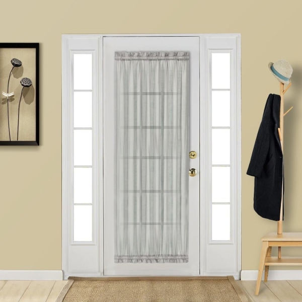 Glasdörrpanel Fönstergardin Elegant Solid Voile Stångficka