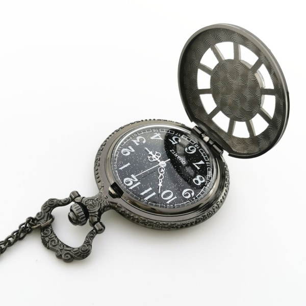 Kompass watch, hängande halsband watch, silver