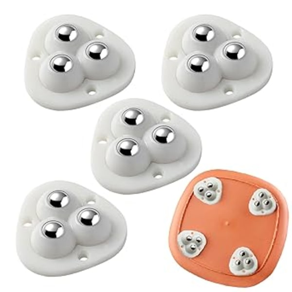 (4 STK, Hvit) Selvklebende Mini Caster Hjul, Lim Universal