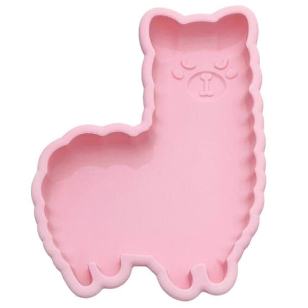 2 st 15 cm Tecknade Silikonformar Alpacka Form Kakformar Bakverktyg (Rosa)