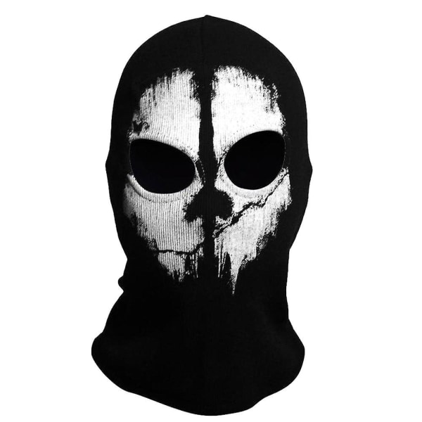 Haamumask - Balaclava Moottoripyöräily Paintball Yksi Koko Väri Musta