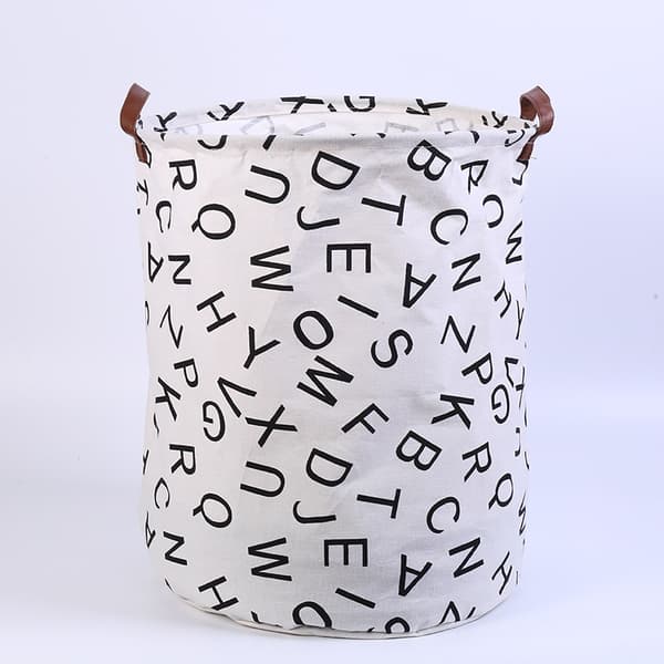 /#/Freestanding Laundry Basket Storage Sorter Drawstring Lid Collapsible Thick/#/
