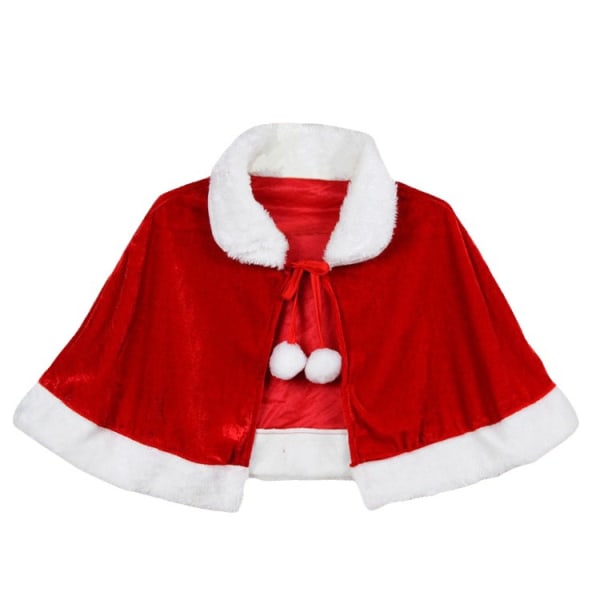 #Christmas adult red short shawl cloak#