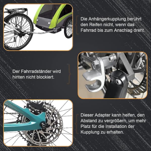 Cykelaxeladapter för cykelvagnar - Universell kopplingsadapter