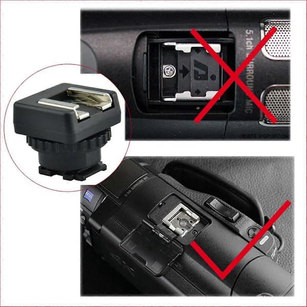 Til - Mini Cold Hot Shoe Adapter Converter Kan Tilgås Lys Mikrofon
