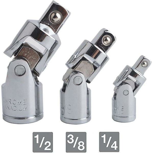 3 stk. Impact Universal Led-Stikkontakt Sæt Rotary Aktuator Adapter Re