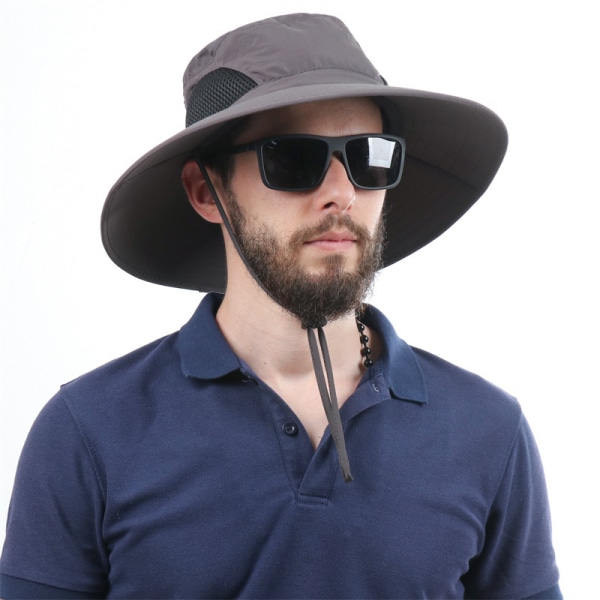 #Solhatt for menn og kvinner, sommer, anti-UV, utendørs, fottur, bøttehatt, sammenleggbar, vanntett for safari, reise, gartner#