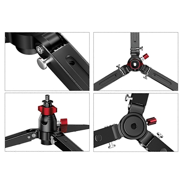 Mini Stativ Skrivbord Litet Stativ Aluminium Bordstativ 3/8 Tums Skruvhål Last Upp Till 10kg för DSLR-kamera Monopods