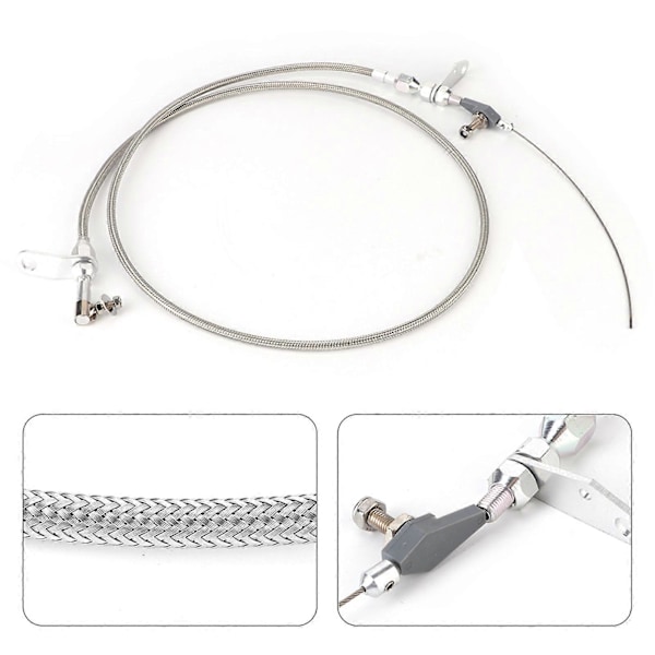 Transmission Kickdown Kabel Kit Rustfrit Stål Flettet Kick Down Detent Passer til Chrysler 904