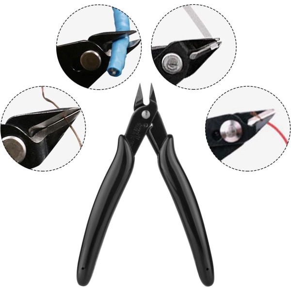 6 Pak Side Cutters, Elektroniske Side Cutters, Diagonal Præcision