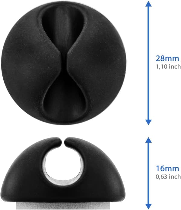 *5X Kabelbindere Kabelholder Kabelhåndtering Kabelmontering Kabel Eller*
