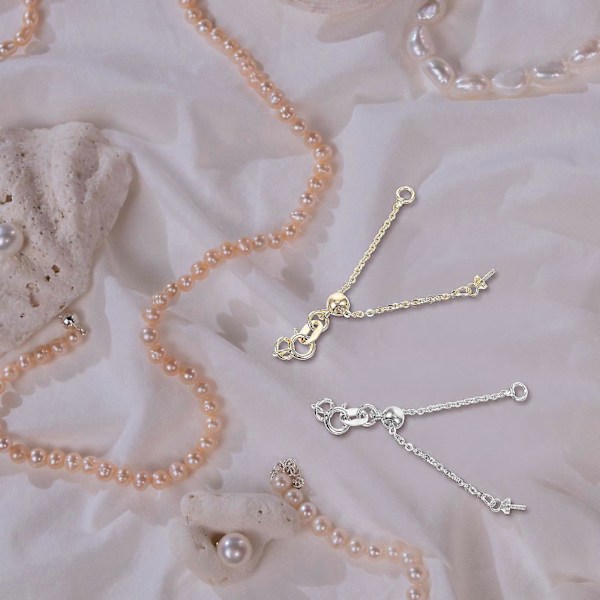 2st Justerbara Halsband Förlängningskedjor Hållbara Armband Förlängningskedja Portabla Kedjor