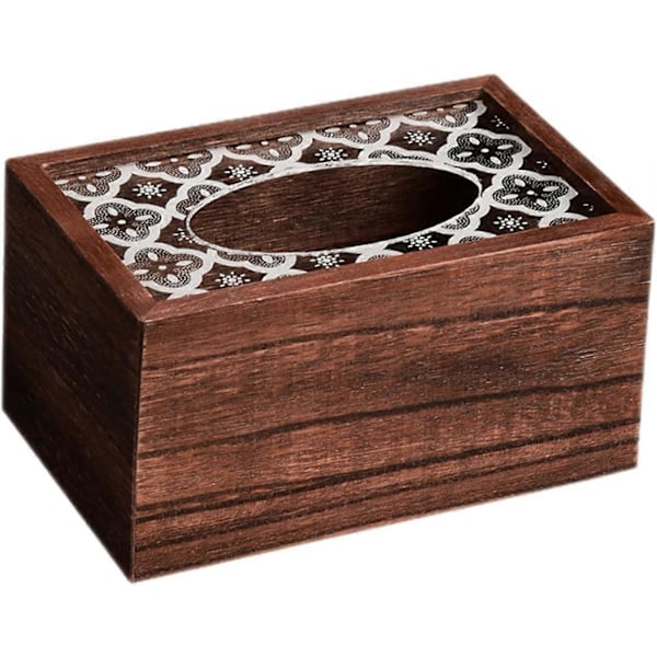 Vintage Tissuebox Glas Toalettpapper Servettbox Kontor