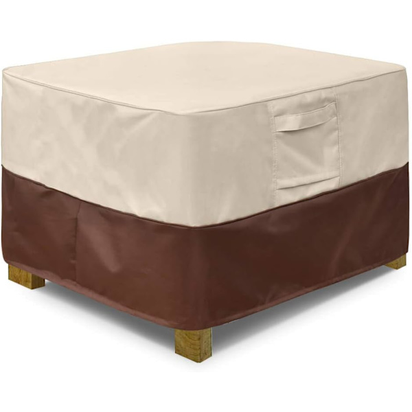 Rektangulær patio ottoman betræk, vandtæt udendørs ottoman