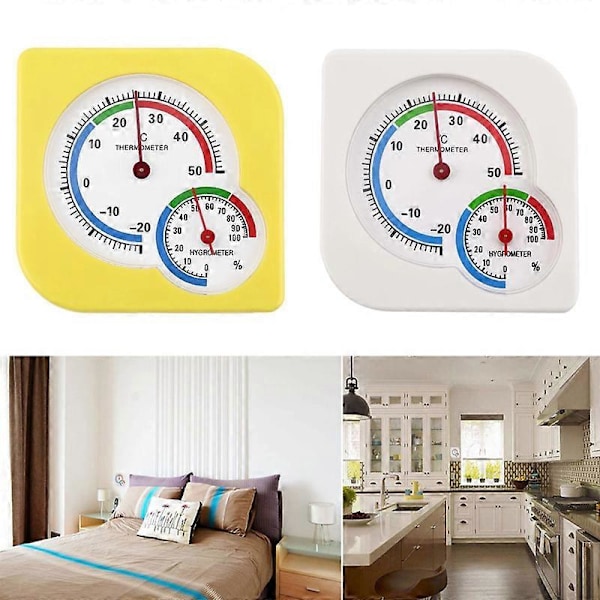 Multifunktionell Termometer Inomhus Utomhus Mini Hygrometer Luftfuktighet Termometer Temperaturmätare
