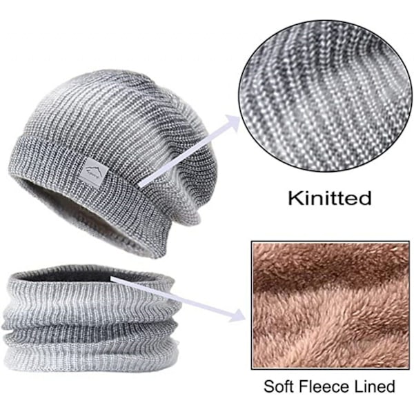 #Hatt & skjerf Vinterhatt Strikket hatt skjerf Damesett#