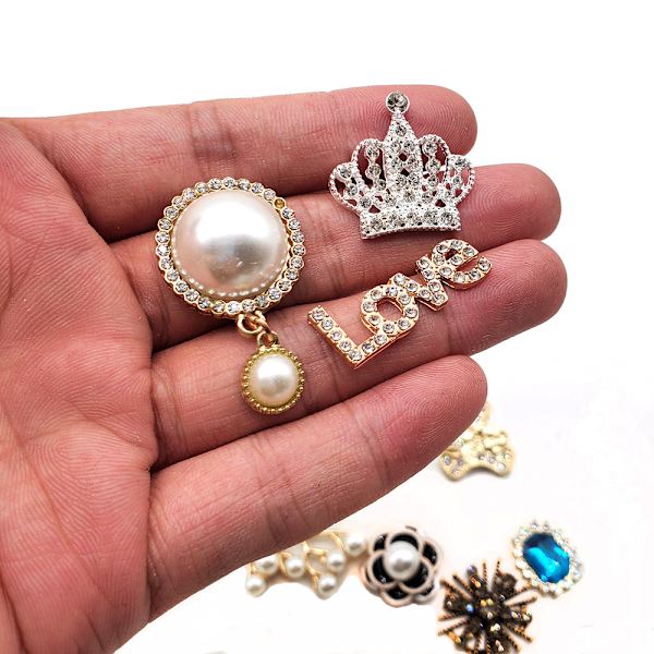11 stk. Skocharms (Smykker), Krystaldiamant Sko Dekoration Charms
