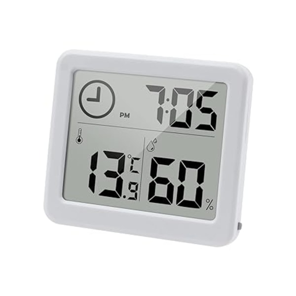 Digital (vit) termo-hygrometer inomhus rumstemperaturmätare hygrometer