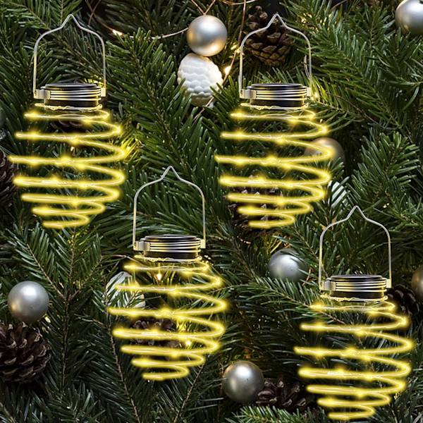 /#/Pieces Ulkoilma LED-spiraali aurinkovalaisin, Metalli Ripustus Aurinkovalaisin, S/#/