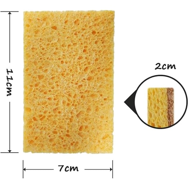 /#/2 stk Natuursvamp - miljøvennlige oppvaskssvamper, naturlige cl/#/