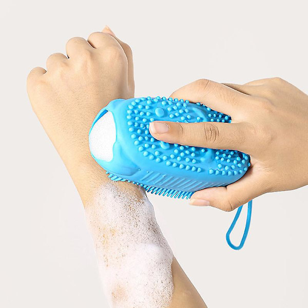 2 Stykker Silikone Bade Håndklæde Kropsrenser Badebørste Silikone Badesvamp Kropssvamp Silica Gel Vaskemaskine Børn Loofah