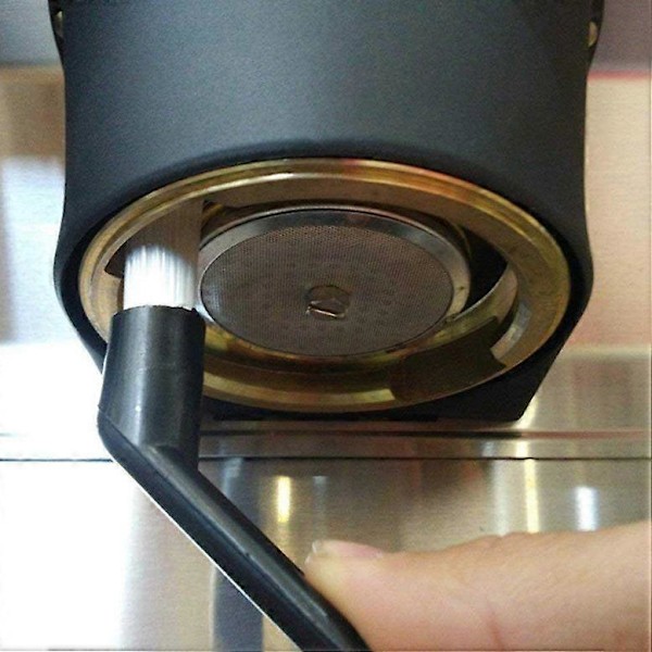 Vinklet Nylon Kaffe Espressomaskine Rengøringsbørste Kaffegruppe Hovedbørste