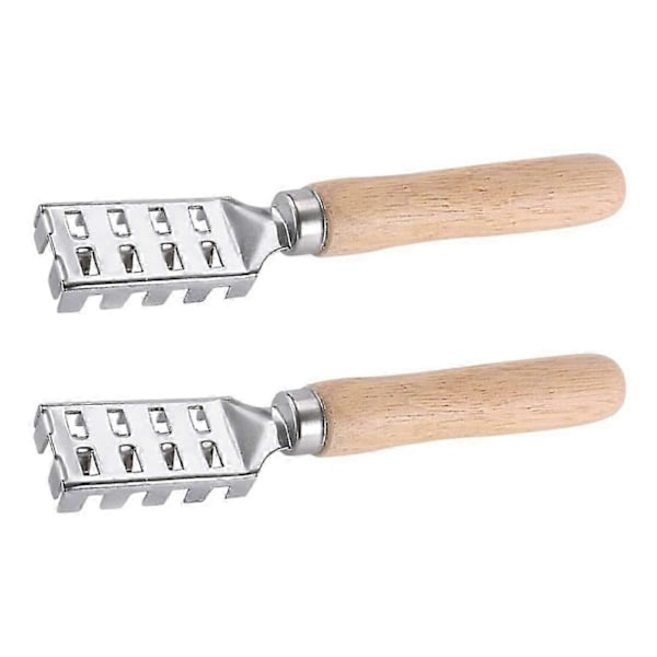 Fiskskrapa Fiskskrapa Benpulverskrapa Fiskskinsskalare Borste Med Trä (silver) (2st) yu