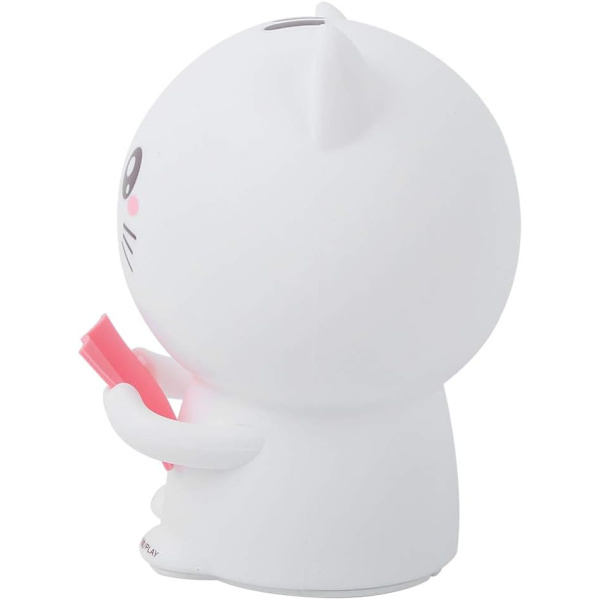 *Natlys til børn Sød katteformet silikone lampe Bærbar LED T*