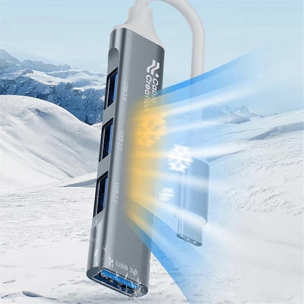 USB-splitter Mobiltelefon Laptop Stasjonær datamaskin Ekstern 1 til 4 Multi-funksjon Multi-port Hub